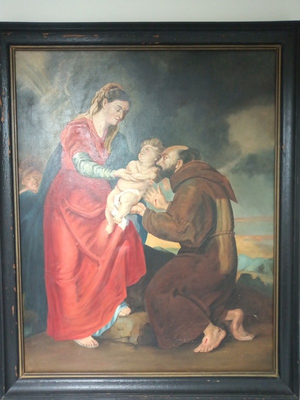 prachtig schilderij van de maagd Maria
